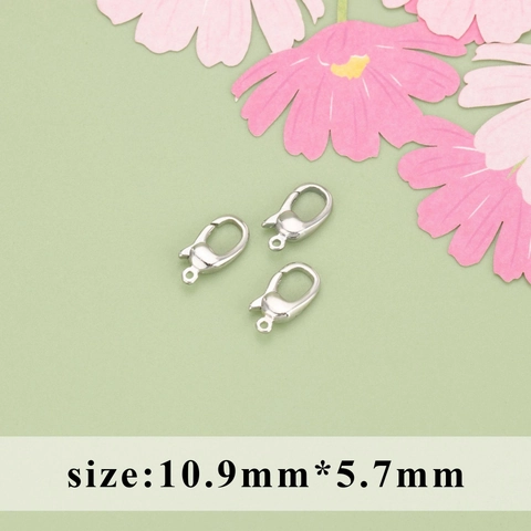 DIY Jewelry Making Lobster Clasps 18K Gold Silver Plated Copper Fastener For Necklace Bracelet Connector Jewelry Findings Accessory