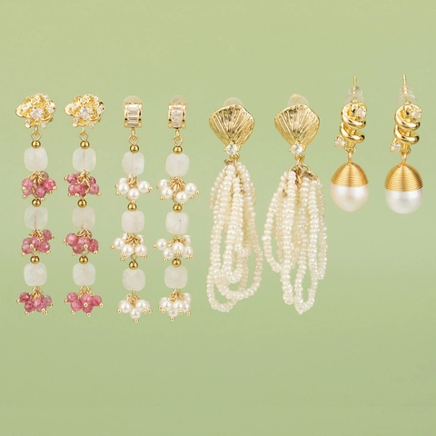 Postes de Pendientes Cobre Circonia Elegante Diseño Hoja Nudo Accesorios Joyería DIY Oro Plata