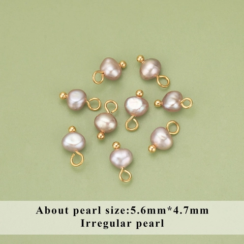 Baroque Irregular Natural Freshwater Pearl Pendants Alloy Gold Plated Charm DIY Jewelry Findings For Earring Necklace Women