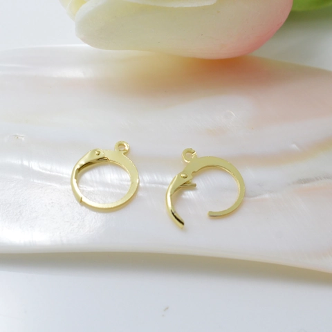 Ganchos para Pendientes de Cobre Chapado en Oro 18K Cierre de Ballestilla Fornituras DIY Ganchos Franceses para Joyería