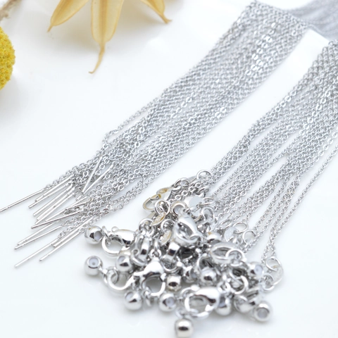Copper Adjustable DIY Jewelry Chain With Slider Ball And Needle Gold Plated Cable O Chain For Necklace Bracelet Anklet Making