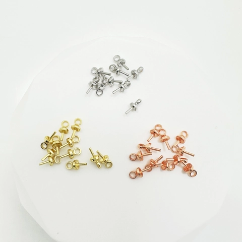 Χάλκινα Επιχρυσωμένα 18K DIY Καρφίτσες Μενταγιόν Κοσμημάτων Μινιμαλιστικός Δίσκος Μαργαριταριών για Κατασκευή Κολιέ