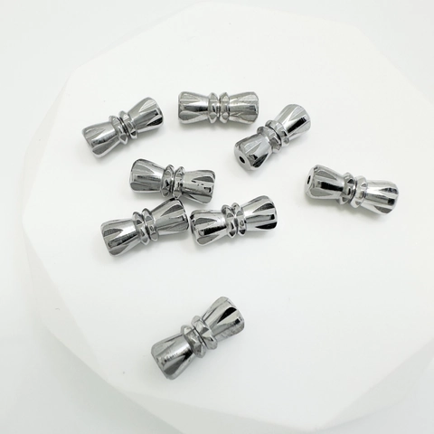 18K Gold Plated Copper Bowknot Screw Clasp Connector For DIY Necklace Bracelet Jewelry Making Findings Elegant Ribbon Style Accessory