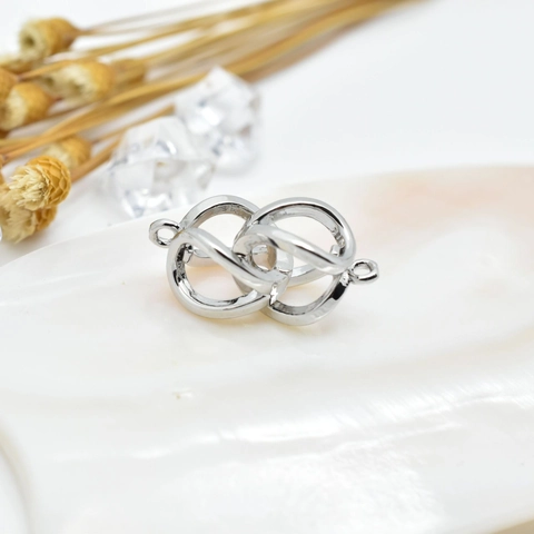 Geometric Interlocking Rings Jewelry Connector Real Gold Plated Copper Hollow Links DIY Findings For Necklace Bracelet