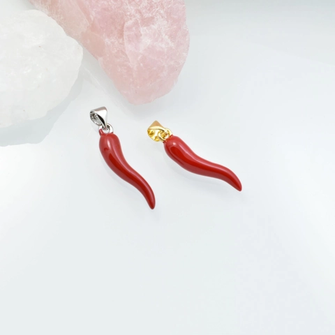 Red Chili Pepper Pendants Copper Drip Oil Simulated Food Charms For DIY Necklace Earrings Jewelry Making Accessories