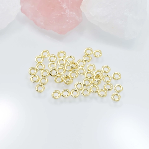 Gold Plated Copper Jump Rings For DIY Jewelry Making Twist Pattern Round Open Closed Ring Spacer Handcrafted Accessories Jewelry Findings