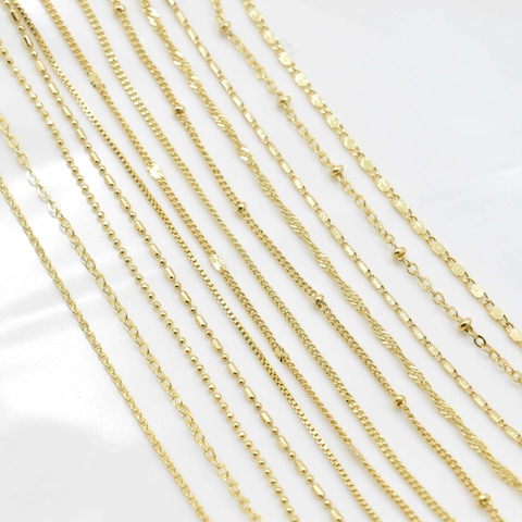 18K Gold Plated Copper Chain Necklace For Women Minimalist DIY Jewelry Accessory Clavicle Chain Thin Link Chain Gift For Her