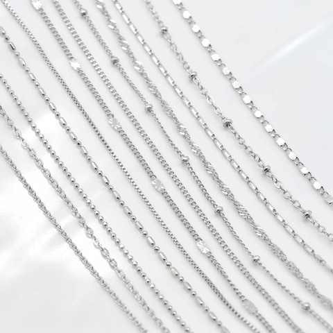 18K Gold Plated Copper Chain Necklace For Women Minimalist DIY Jewelry Accessory Clavicle Chain Thin Link Chain Gift For Her