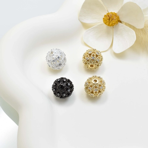 Holle Strass Ingelegde Tussenkralen DIY Sieraden Handgemaakte Accessoires Kleurbehoud Koperen Kralen Voor Armbanden Maken
