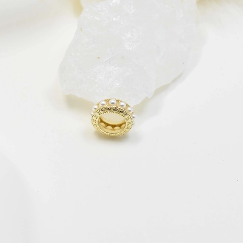 Künstliche Perles d'Espacement en Cuivre et Künstliche Perles pour DIY Bijoux Rétro Breloques à Grand Trou pour Bracelet Collier Artisanal