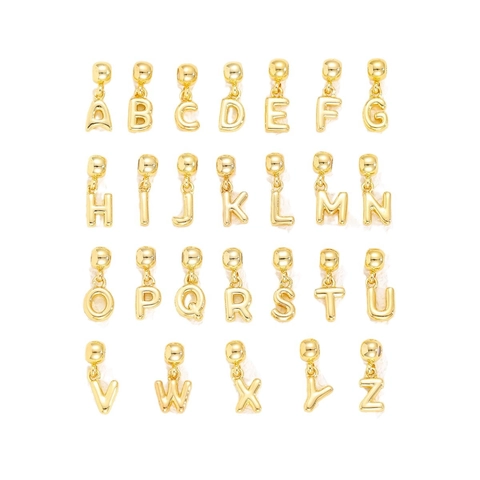 Personalized Bubble Letter Necklace Initial Pendant Jewelry For Men Women Gold Plated Copper Alloy DIY Neck Jewelry
