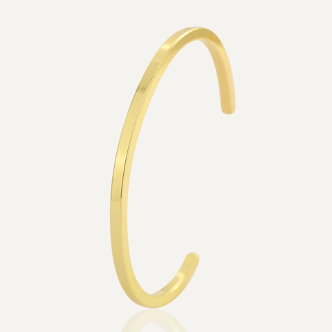Minimalistisches Kupfer Offenes Manschettenarmband Für Damen Herren 18K Vergoldet Geometrisch Spiegelpoliert Modeschmuck