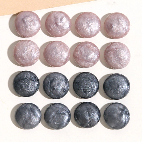 Modische Runde Harz Cabochons Glitzer Perlmutt Flache Rückseite DIY Ohrring Zubehör Für Schmuckherstellung Handgefertigte Materialien