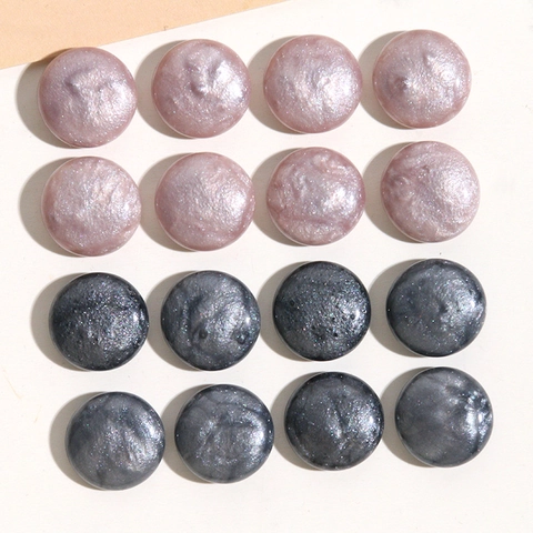 Modische Runde Harz Cabochons Glitzer Perlmutt Flache Rückseite DIY Ohrring Zubehör Für Schmuckherstellung Handgefertigte Materialien