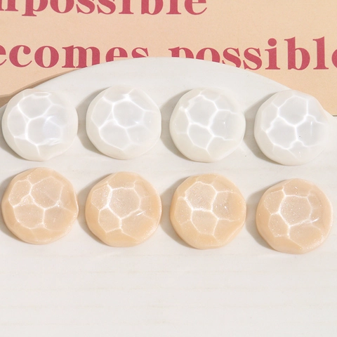 Round Resin Geometric Faceted Decorative Buttons For DIY Jewelry Making Clothing Accessories Elegant Water Ripple Pattern