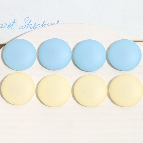26mm Round Matte Resin DIY Craft Accessories Minimalist Creamy Colors For Hairpins Jewelry Making Flatback Cabochons Decoration