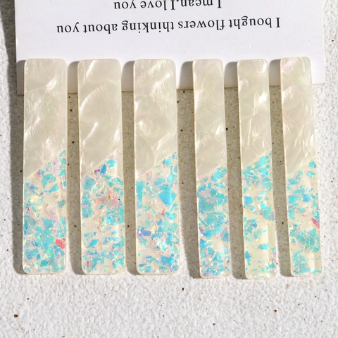 Acryl DIY Schmuckzubehör Im Französischen Stil Mit Meerjungfrauenmuster Lange Streifen Haarschmuck Dekoration Für Damen