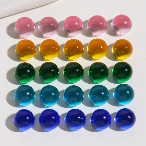 Colorful Jelly Transparent Round Resin Patches DIY Jewelry Making Materials For Earrings Hairpin Craft Accessory