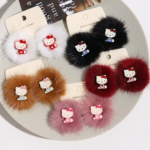 Mink Fur Pom Pom DIY Jewelry Accessories Handmade Fluffy Hair Ball For Earrings Hats Garment Decoration For Women
