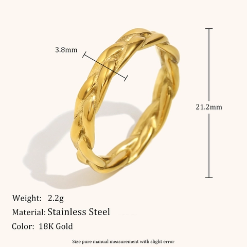Anillos Abiertos de Acero Inoxidable Minimalistas para Mujer Diseño de Cruz Estrella Margarita Oro Plata Estrás Anillos