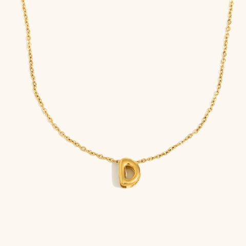 Collar con Colgante de Letra Inicial de Acero Inoxidable Minimalista para Mujer Chapado en Oro de 18K Joyas Personalizadas de Letras A-Z