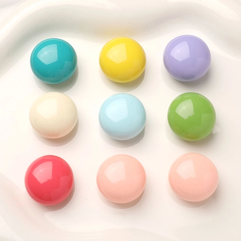 Glossy Resin Macaron Color DIY Jewelry Accessories Round Cabochons For Earring Making Phone Case Decor Scrapbooking Crafting Findings