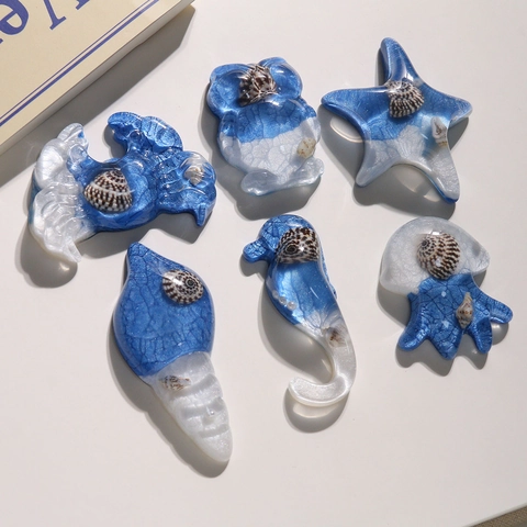 Ozean Serie Sommer Strand Schnecke Seestern Harz Charms DIY Handyhülle Schuh Charms Material Meerestier DIY Zubehör
