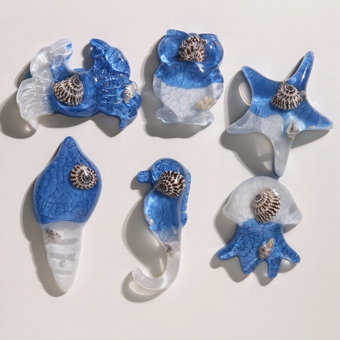 Ozean Serie Sommer Strand Schnecke Seestern Harz Charms DIY Handyhülle Schuh Charms Material Meerestier DIY Zubehör