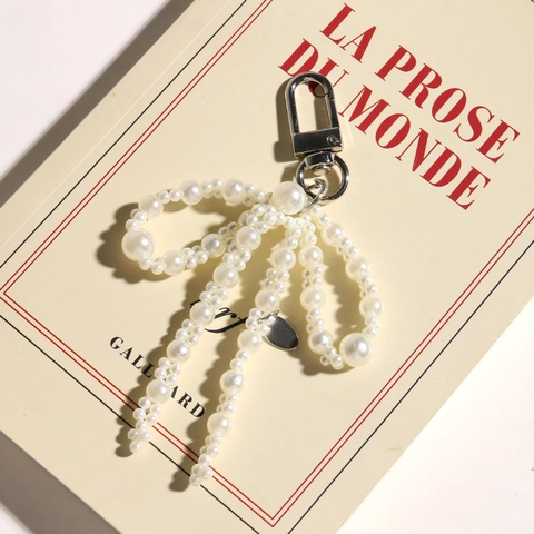 Elegante Legering Kunstparel Strik Hanger Voor Tas Telefoon Sleutelhanger DIY Schoen Accessoire Vrouwen