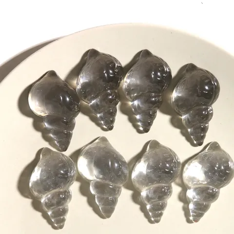Ciondoli a Forma di Conchiglia in Resina Trasparente Serie Ocean per Decorazione Custodia Telefono Fai da Te Scarpe Gioielli
