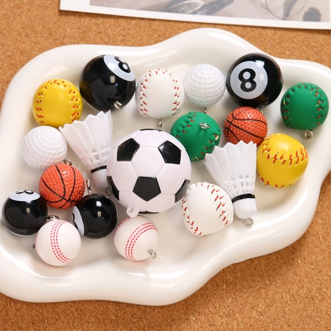 Llavero Mini de Béisbol Deportivo Dije de Cuero Sintético Colgante de Sófbol para Bolsos Teléfono Coche Joyería DIY