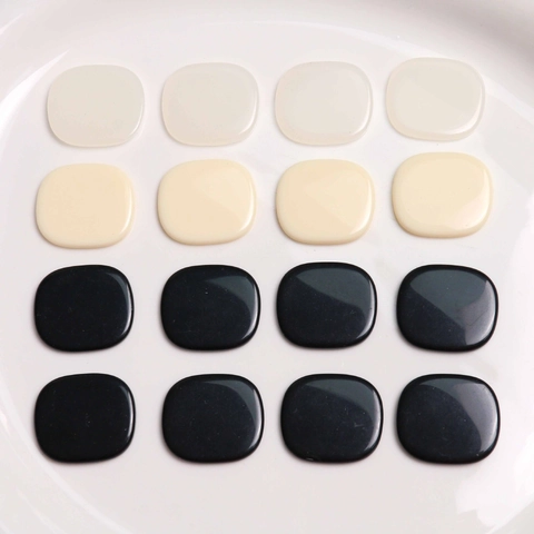 Minimalist Rounded Square Resin Flatback Patches DIY Earring Materials Phone Case Decorating Accessories Polished Solid Jelly Color Crafting Supplies