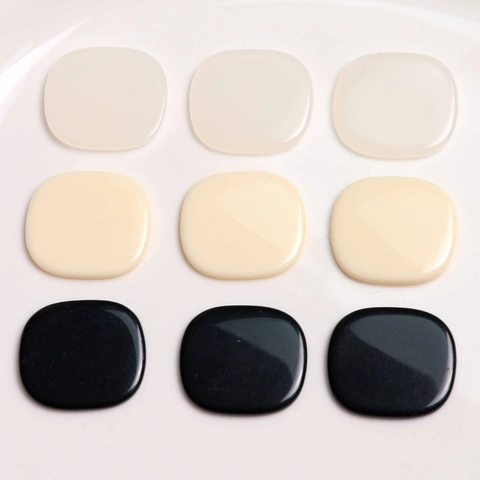 Minimalist Rounded Square Resin Flatback Patches DIY Earring Materials Phone Case Decorating Accessories Polished Solid Jelly Color Crafting Supplies