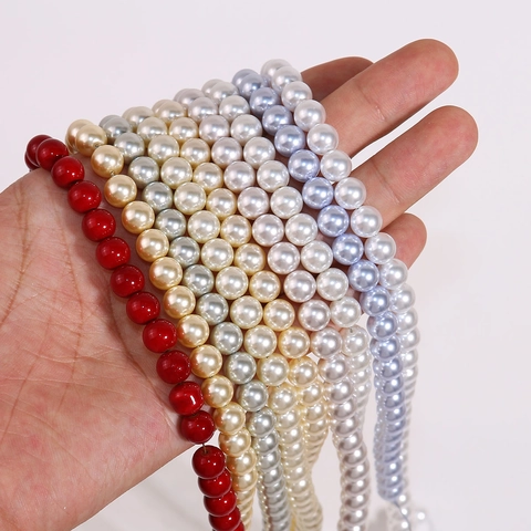 Runde Künstliche Perlen Für DIY Schmuckherstellung Halsketten Armbänder Ohrringe Material Glänzende Lose Perlen Zubehör