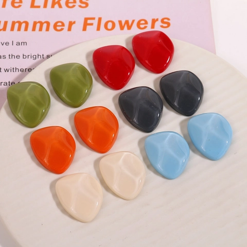 Polished Irregular Resin Patches Colorful Geometric DIY Jewelry Making Material Earring Accessories Hair Clip Decals Handmade