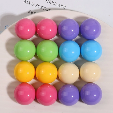 Morandi Color Round Resin Flatback Cabochon DIY Earring Hair Clip Accessories Polished Solid Color DIY Jewelry Findings Parts