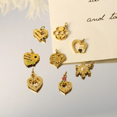 Roestvrij Staal Verguld Halloween Geest Pompoen Spin Strass Hangers DIY Sieraden Accessoires Voor Vrouwen Cadeau