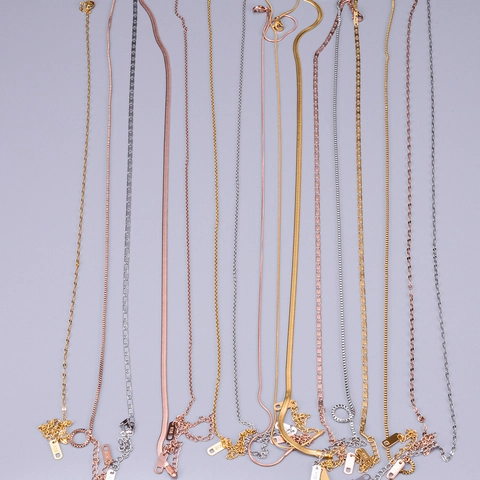 Roestvrijstalen Ketting Halsketting Vacuüm Verguld Multi Stijl Slang Doos Lip Schakel Mode Sieraden Voor Dames Heren