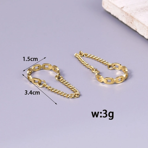 Minimalistisch Titanstahl Ohrklemme Für Damen Hohl Design 18K Vergoldet Zirkon Ohne Ohrloch Clip Auf Ohrringe Schmuck