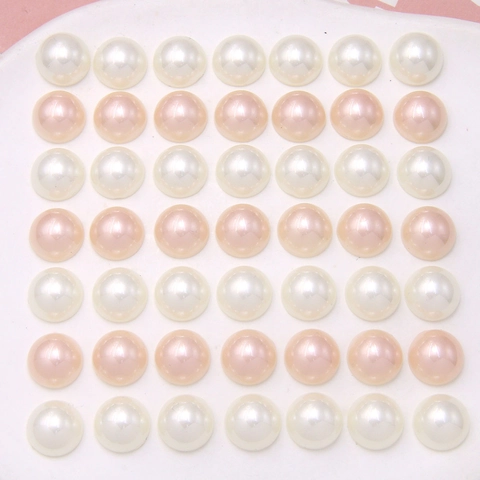 Acrylic Half Round Artificial Pearl Flatback Cabochon For DIY Jewelry Making Earring Phone Case Decoration Handmade Accessory