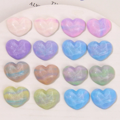 Träumerisch Sternenherz Harz Patch DIY Schmuck Zubehör Glitzer Wasserwelle Marmor Textur Handyhülle Handwerk Dekoration