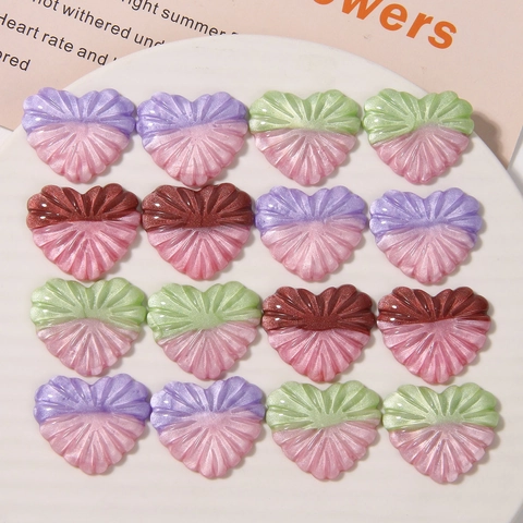 Cabuchón Corazón Resina Gradiente Textura Radial DIY Joyería Accesorio Brillantina Parche Pendientes Horquilla Mujer Manualidades