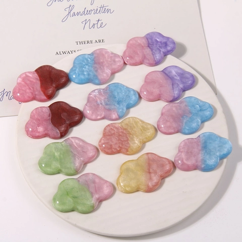 Parches de Resina de Nube Onírica Accesorios de Bricolaje Con Brillo Estrellado Color Degradado para Horquillas Zapatos Decoración Joyería Artesanía