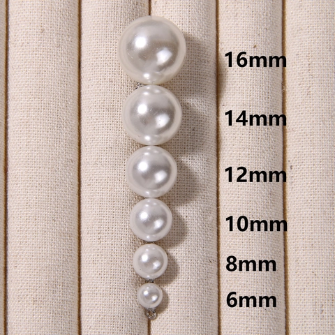 High Luster Round Artificial Pearl Pendant Charms For DIY Jewelry Making Necklace Earrings Accessories Acrylic White Beads