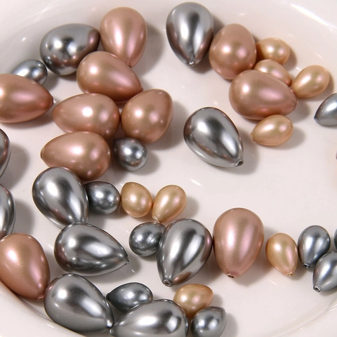 Matte Acryl Künstliche Perle Wassertropfen Halbloch Lose Perlen Für DIY Ohrringe Haarschmuck Schmuckherstellung Material
