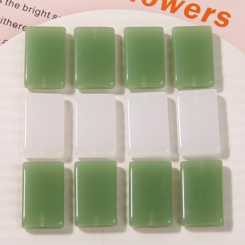 Colgantes de Resina Rectangulares Estereoscópicos Geométricos para Hacer Joyas Pendientes DIY Pulido Plano Minimalista Charms Accesorio