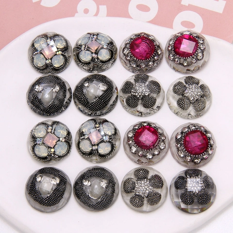Vintage Harz Legierung Strass Schuhanhänger Für Clogs Geometrische Blumen DIY Schuhwerk Dekoration Zubehör Für Damen