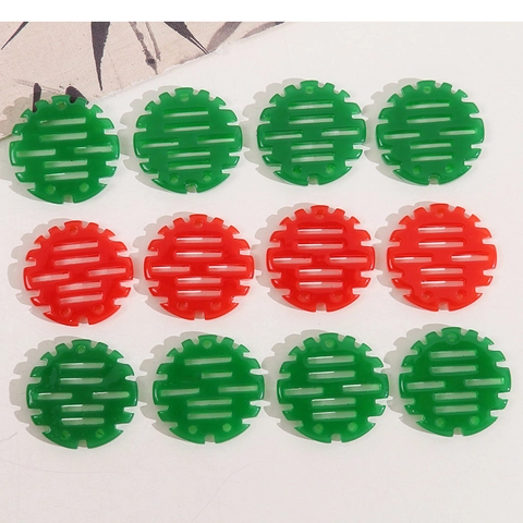 Pendentifs en Résine de Double Bonheur Style Chinois Creux Ronds Carrés Accessoires Bijoux DIY pour Mariage Nouvel An