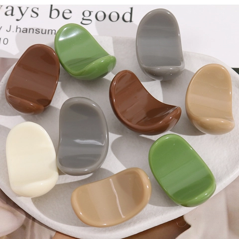 Pièces d'Accessoires DIY en Résine Polie Forme de Croissant de Lune en C pour Pinces à Cheveux Boucles d'Oreilles Bijoux Géométriques