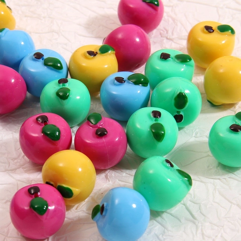 Sinuose Perline di Resina a Forma di Mela in Miniatura per Fai da Te Creazione Gioielli Decorazione Cibo Colorato Accessori